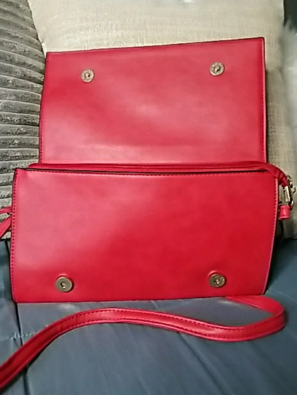 Macy's Red Studded Wristlet Clutch